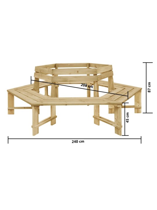 Dārza sols, 240 cm, impregnēts priedes koks