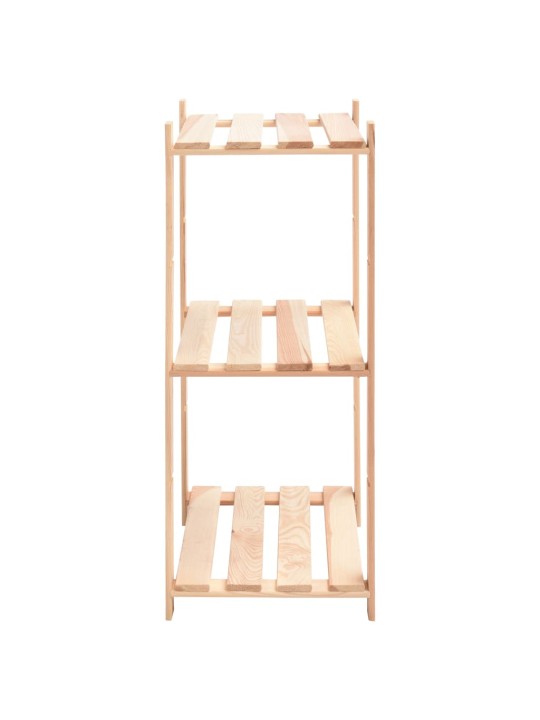 3-līmeņu glabāšanas plaukti, 5 gb., 60x38x90 cm, priede, 150 kg