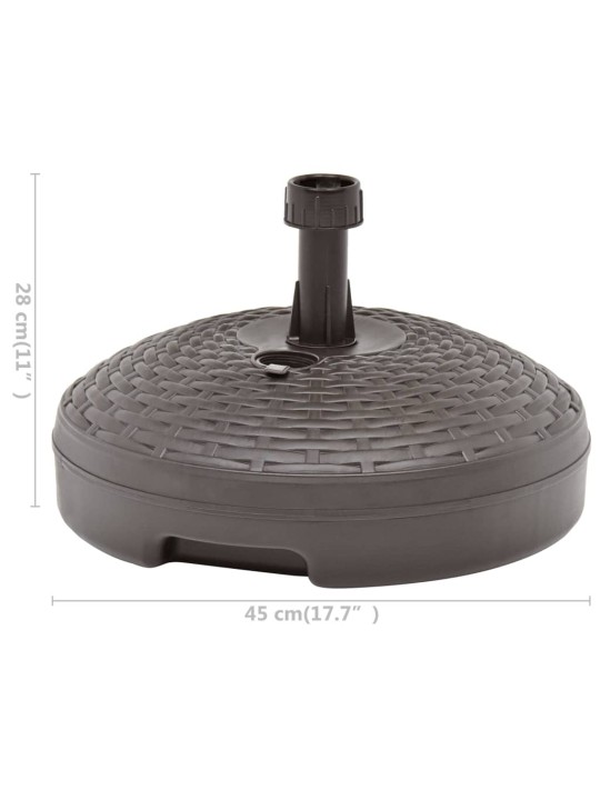 Saulessarga pamatne, brūna, 20 l, plastmasas rotangpalma