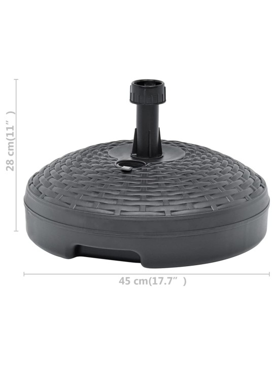 Saulessarga pamatne, pelēka, 20 l, plastmasas rotangpalma