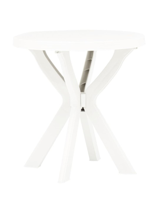 Bistro galds, balts, ø70 cm, plastmasa
