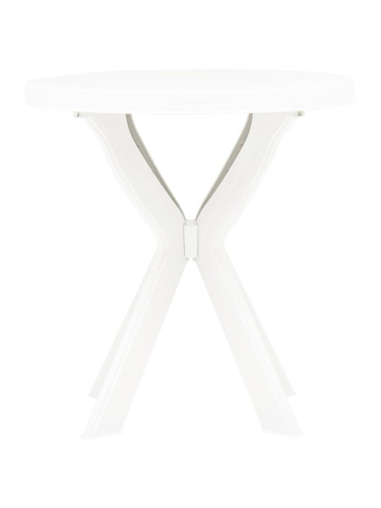 Bistro galds, balts, ø70 cm, plastmasa