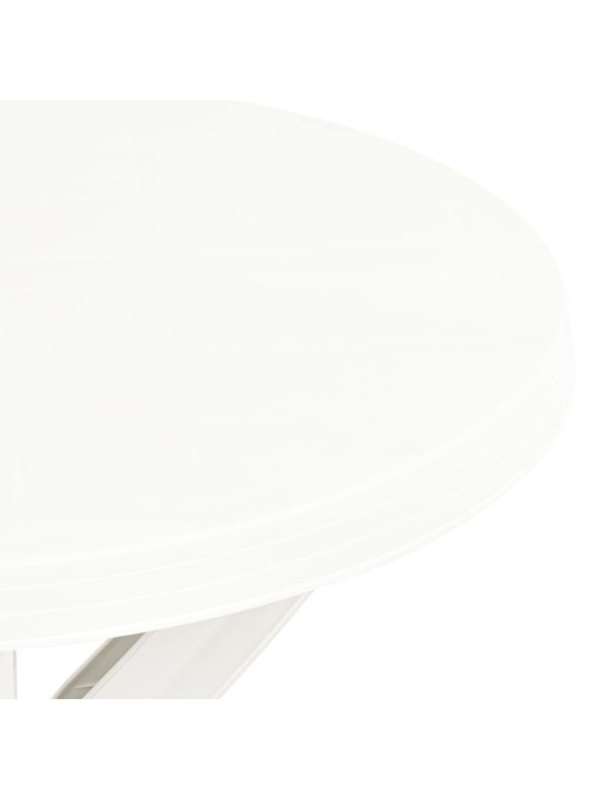 Bistro galds, balts, ø70 cm, plastmasa