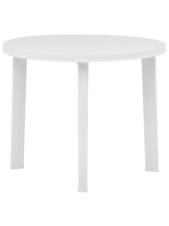 Dārza galds, balts, 89 cm, plastmasa