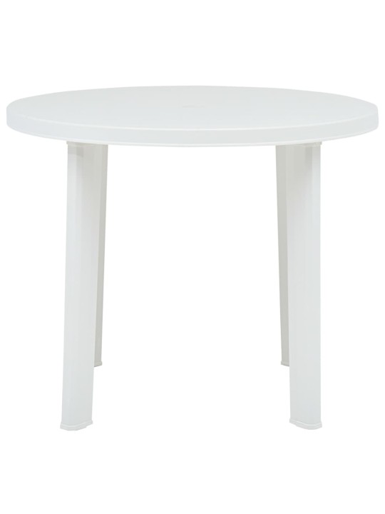 Dārza galds, balts, 89 cm, plastmasa