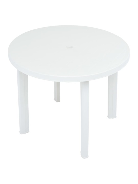 Dārza galds, balts, 89 cm, plastmasa