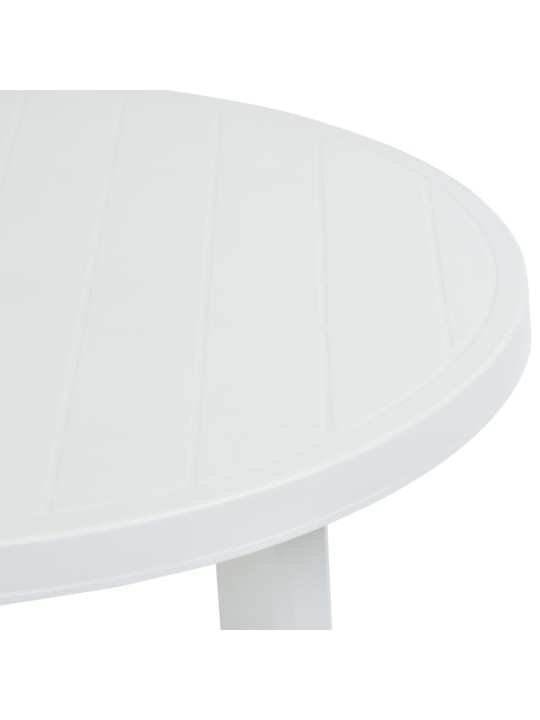 Dārza galds, balts, 89 cm, plastmasa
