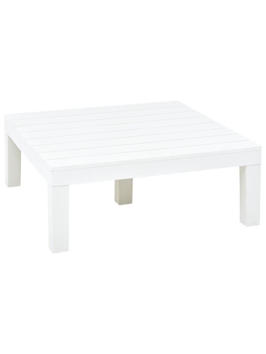 Dārza galds, balts, 78x78x31 cm, plastmasa