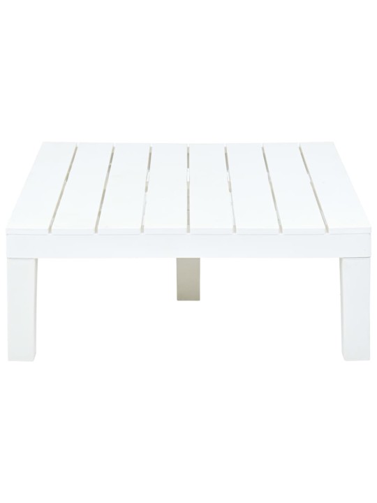 Dārza galds, balts, 78x78x31 cm, plastmasa