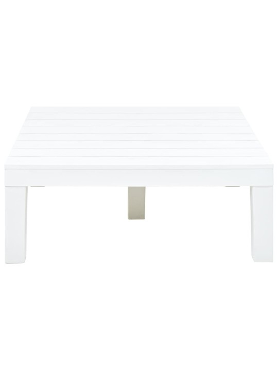 Dārza galds, balts, 78x78x31 cm, plastmasa