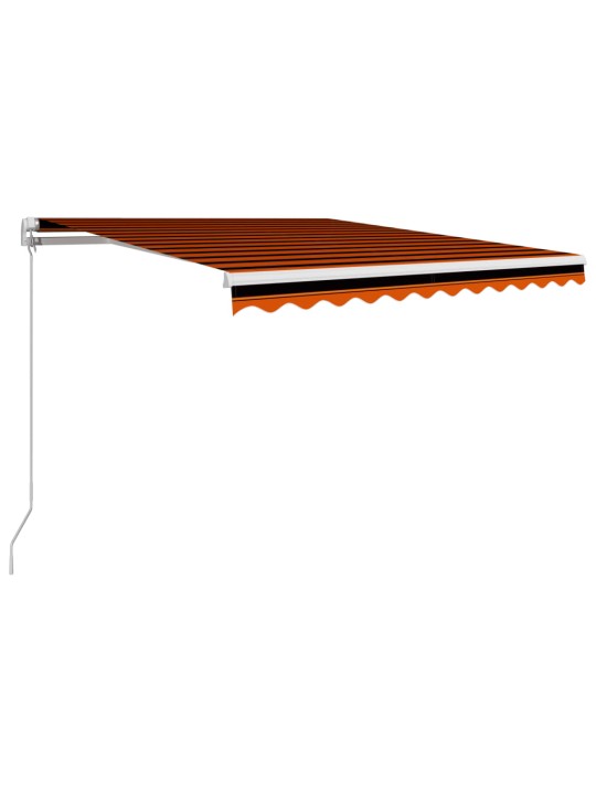Izvelkama markīze, oranža, brūna, 300x250 cm, manuāli darbināma