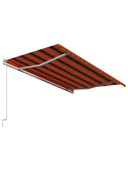 Izvelkama markīze, oranža ar brūnu, 400x300 cm, automātiska
