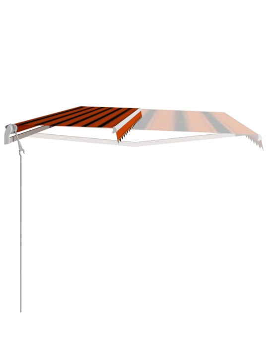 Izvelkama markīze, oranža ar brūnu, 400x300 cm, automātiska