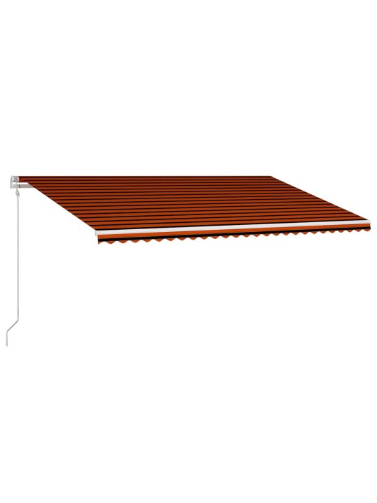 Izvelkama markīze, oranža ar brūnu, 600x300 cm, automātiska