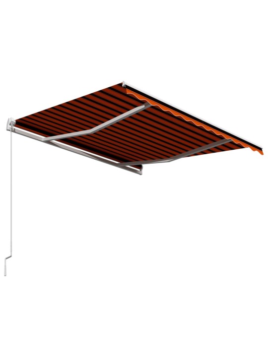 Izvelkama markīze, oranža ar brūnu, 350x250 cm, manuāla