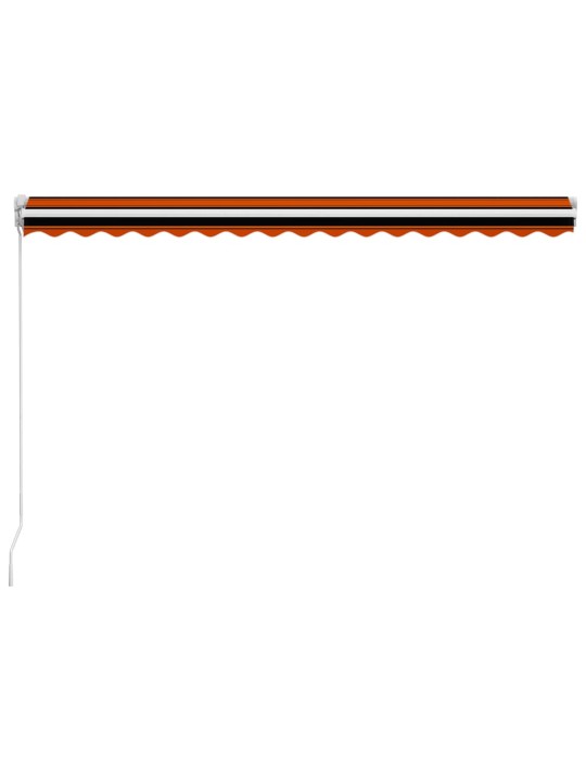 Izvelkama markīze, oranža ar brūnu, 400x300 cm, manuāla