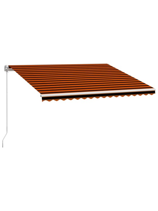 Izvelkama markīze, manuāla, 450x300 cm, oranža ar brūnu