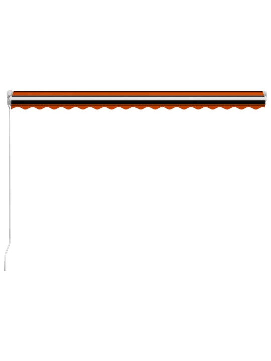 Izvelkama markīze, manuāla, 450x300 cm, oranža ar brūnu