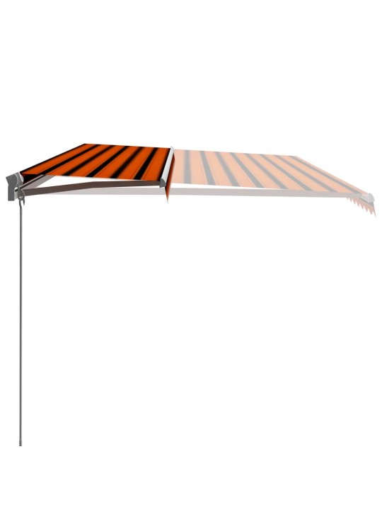Izvelkama markīze, manuāla, 600x300 cm, oranža ar brūnu
