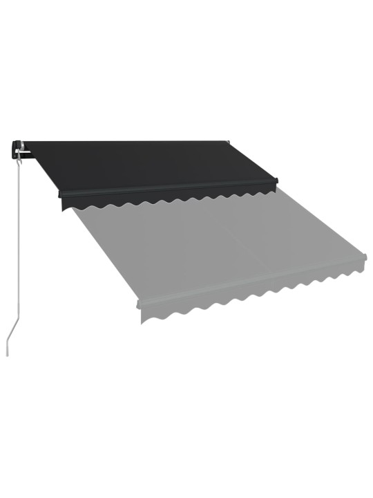 Izvelkama markīze ar led, pelēka, 300x250 cm, manuāla