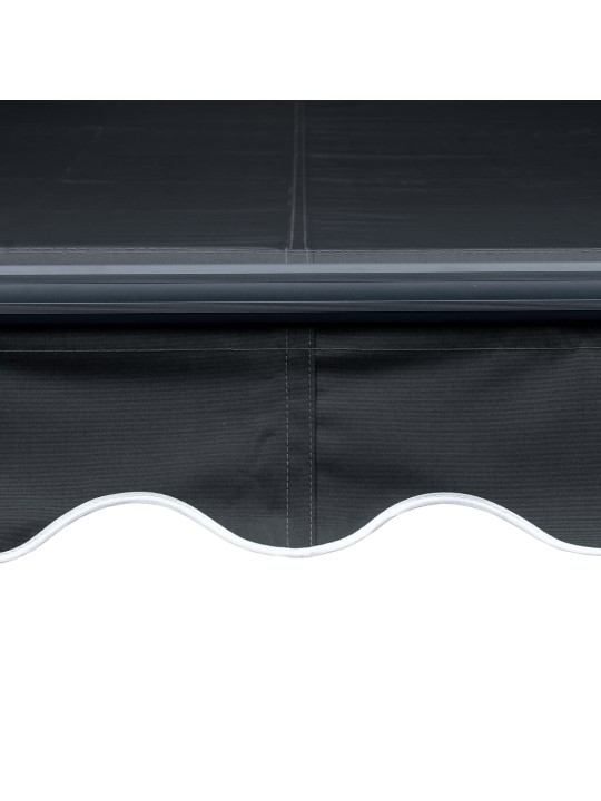 Izvelkama markīze ar led, pelēka, 300x250 cm, manuāla