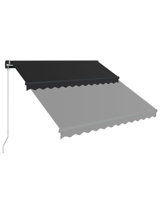 Manuāli izvelkama markīze ar led, 350x250 cm, antracītpelēka