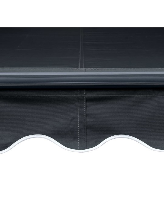 Manuāli izvelkama markīze ar led, 350x250 cm, antracītpelēka