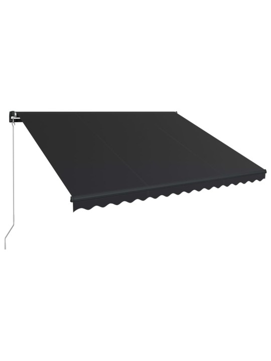 Manuāli izvelkama markīze ar led, 450x300 cm, antracītpelēka