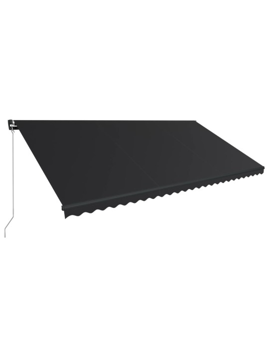 Izvelkama markīze ar led, manuāli darbināma, 600x300 cm, pelēka