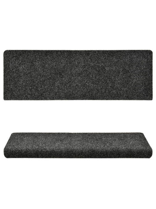 Kāpņu paklāji, 15 gab., adatu perforēti, 65x21x4 cm, pelēki