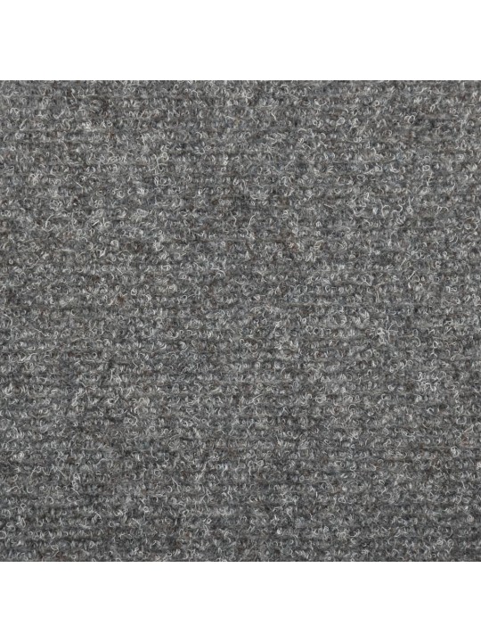 Kāpņu paklāji, 15 gab., adatu perforēti 65x21x4 cm gaiši pelēki