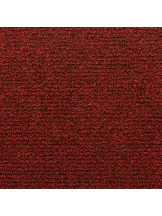 Kāpņu paklāji, 15 gab., adatu perforēti, 65x21x4 cm, sarkani