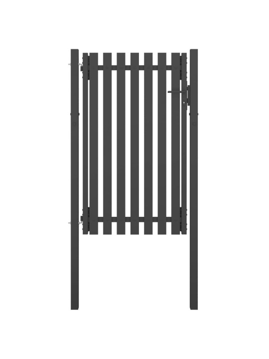 Žoga vārti, 1x2 m, tērauds, antracītpelēki