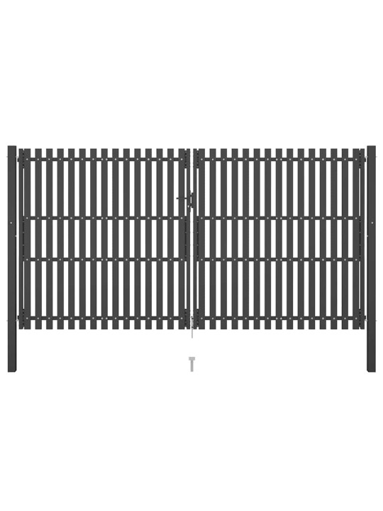 Žoga vārti, 4x2,5 m, tērauds, antracītpelēki