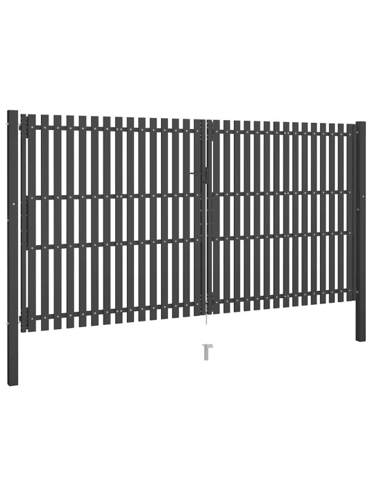 Žoga vārti, 4x2,5 m, tērauds, antracītpelēki