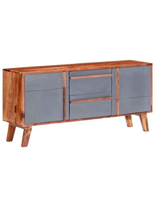 Kumode, pelēka, 120x30x55 cm, masīvkoks