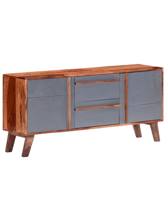 Kumode, pelēka, 120x30x55 cm, masīvkoks