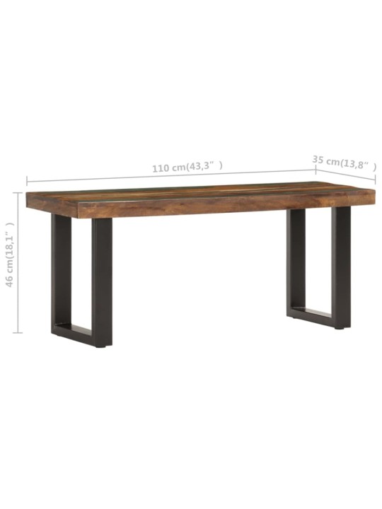 Sols, 110 cm, pārstrādāts masīvkoks un tērauds