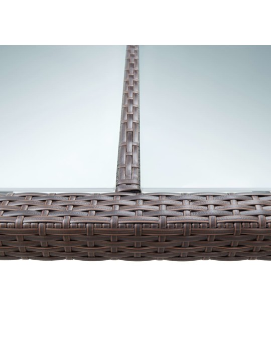 Dārza galds, 200x150x74 cm, brūna pe rotangpalma