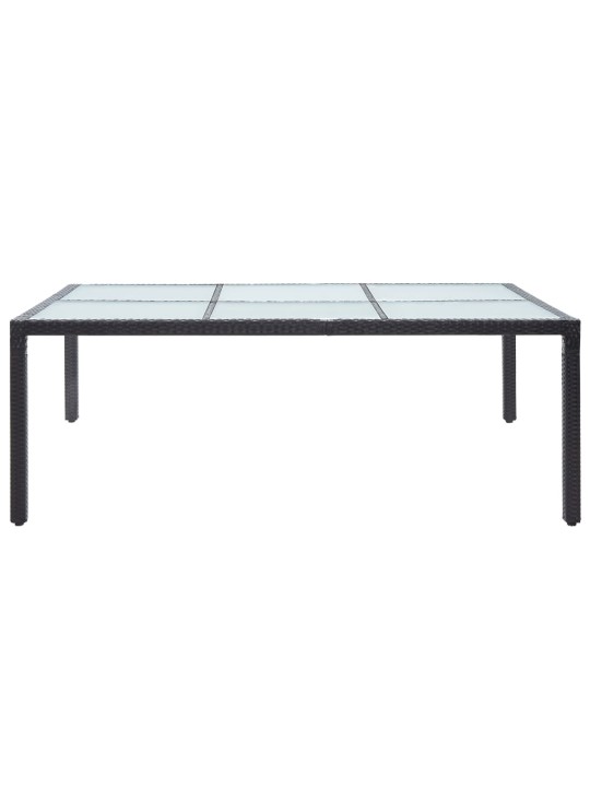 Dārza galds, 200x150x74 cm, melna pe rotangpalma