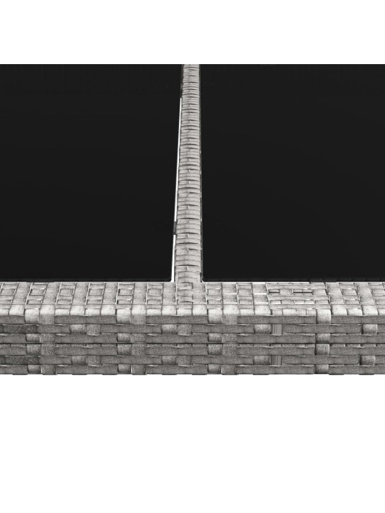 Dārza galds, 200x150x74 cm, pelēka pe rotangpalma