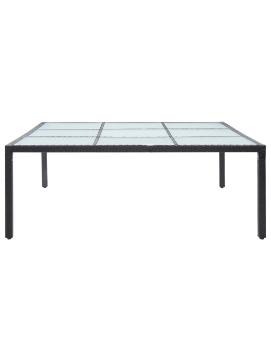Dārza galds, 200x200x74 cm, melna pe rotangpalma