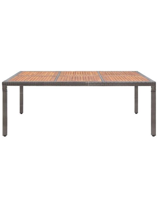 Dārza galds, 200x150x74 cm, pelēka pe rotangpalma, akācija
