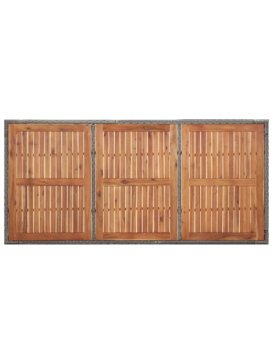 Dārza galds, 200x150x74 cm, pelēka pe rotangpalma, akācija
