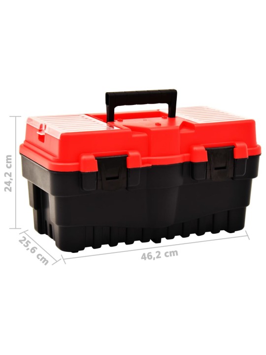 Instrumentu kaste plastmasas, 462x256x242 mm, sarkana