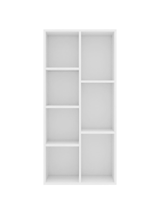 Grāmatu plaukts, balts, 50x25x106 cm, skaidu plāksne