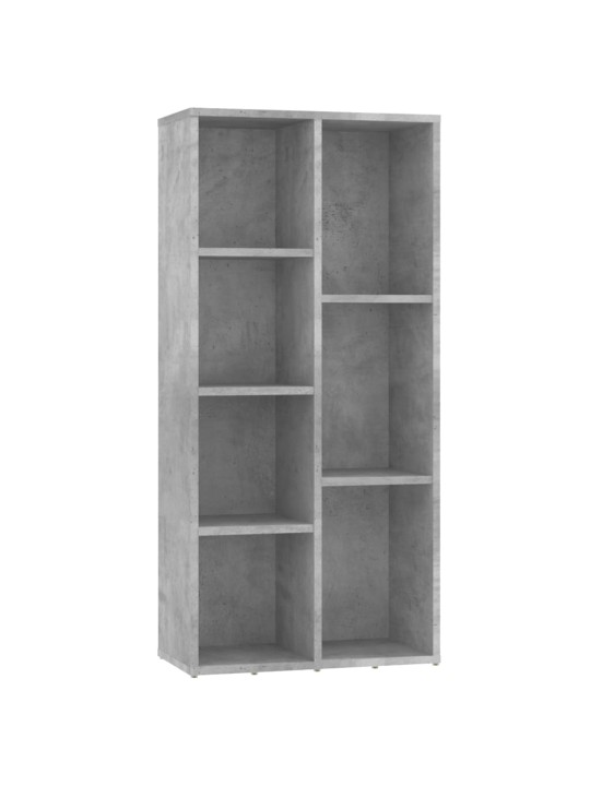 Grāmatu plaukts, betona pelēks, 50x25x106 cm, skaidu plāksne