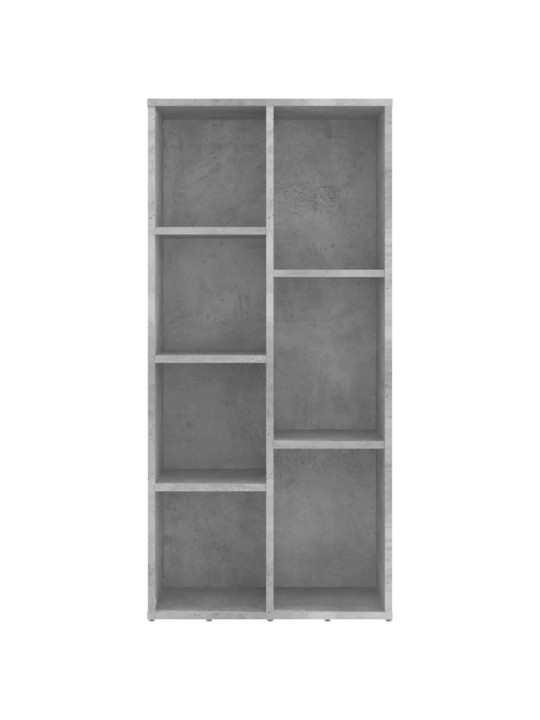 Grāmatu plaukts, betona pelēks, 50x25x106 cm, skaidu plāksne
