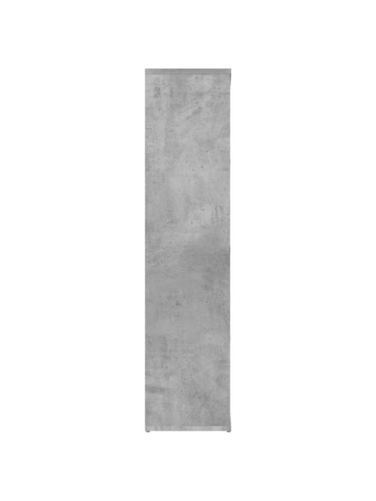 Grāmatu plaukts, betona pelēks, 50x25x106 cm, skaidu plāksne