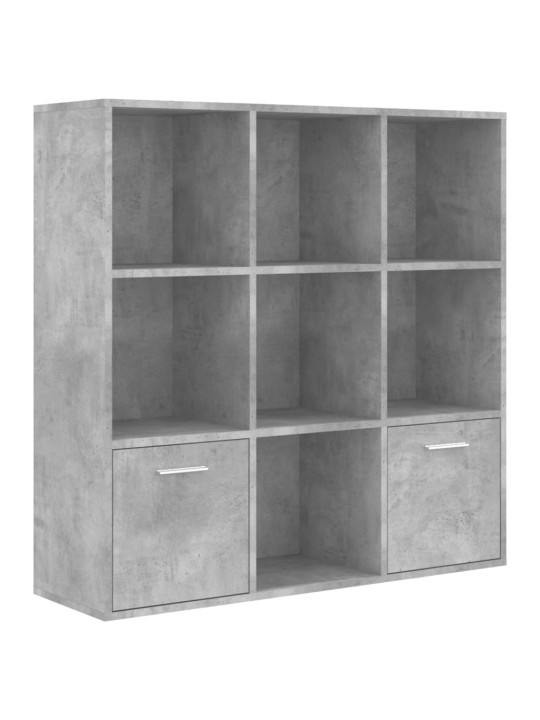 Grāmatu plaukts, betona pelēks, 98x30x98 cm, skaidu plāksne